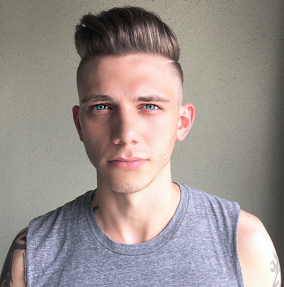 mens pompadour haircut tribeca salons South Tampa