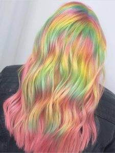 Rainbow Sherbet Fashion Color Tribeca Salons Hairstyle