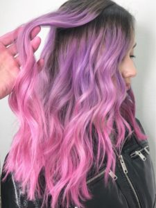 Hot Pink and Purple Fashion Color Tribeca Salons Tampa FL