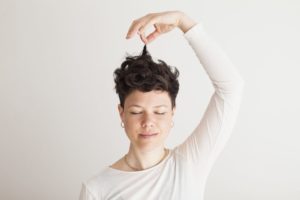 Woman Growing Out Pixie Length Hair