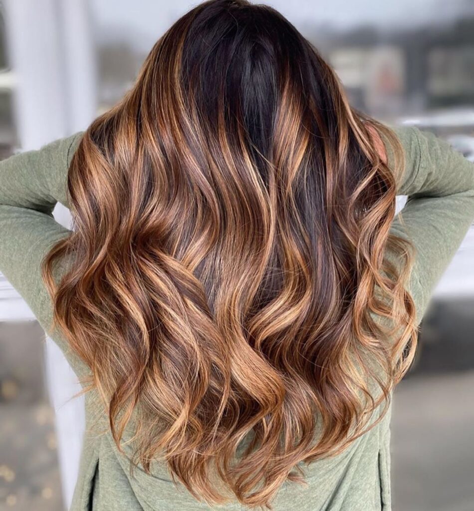 hair color trends 2021 caramel melt balayage